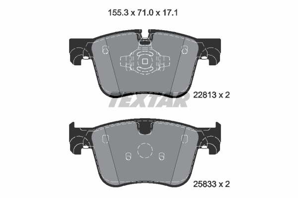 Sada brzdových platničiek kotúčovej brzdy TEXTAR (2281301)